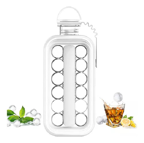 Cubitera Hielera Con Tapa Para Hacer Hielos Blanco