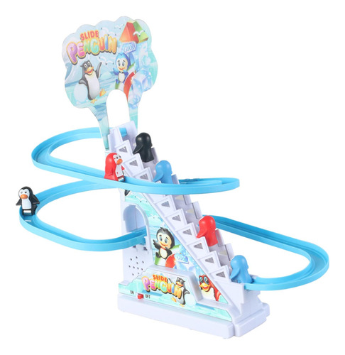 Set De Juego Penguin Track Slide Toys With Lights Race Track