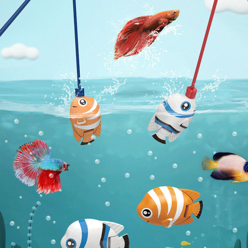 Pecera Artificial Con Peces En Movimiento Con Luz Usb Para