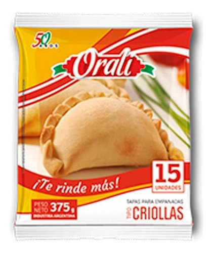Tapa Empanadas Crio375gr 15 Un Orali Tapas/pascualinas