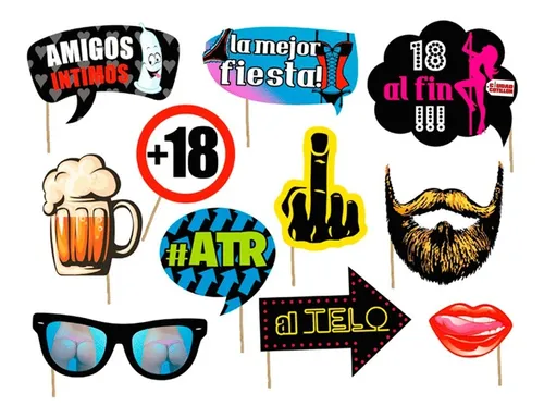 Props Para Fotos 18 Años Selfies Graciosas - Ciudad Cotillón