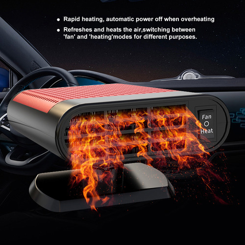 Ventilador De Aquecimento Aquecedor Portátil De Carro Com Re
