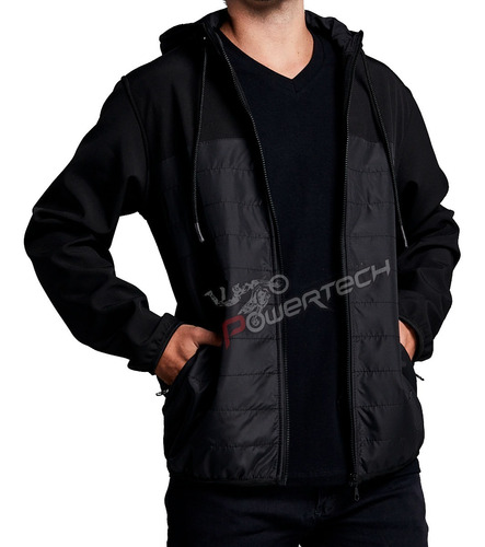 Campera Softshell Mura Racing Capucha Rompeviento Abrigo