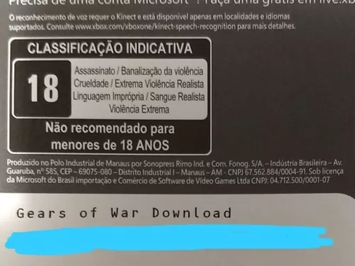 Gears of War 1 Midia Digital [XBOX 360] - WR Games Os melhores