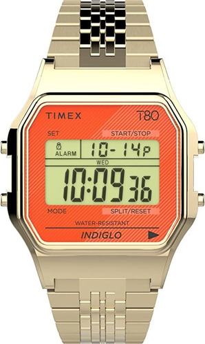 Timex Reloj De Cuarzo T80 De 1.339 In Tw2v19500yb, Pulsera