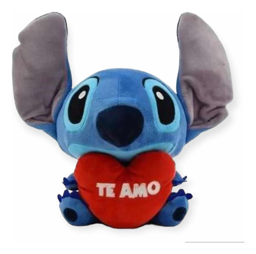 Peluche Stitch Grande 40 Cm Con Corazón Te Amo Original