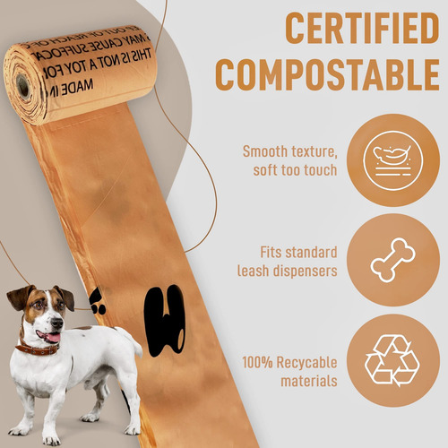 Maxpup Bolsas De Cacerola Para Perros, 100% Almidon De Maiz,