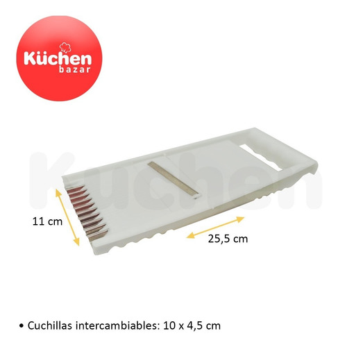 Imagen 2 de 10 de Mandolina Cortador Rallador Picador Frutas Verduras Cuotas