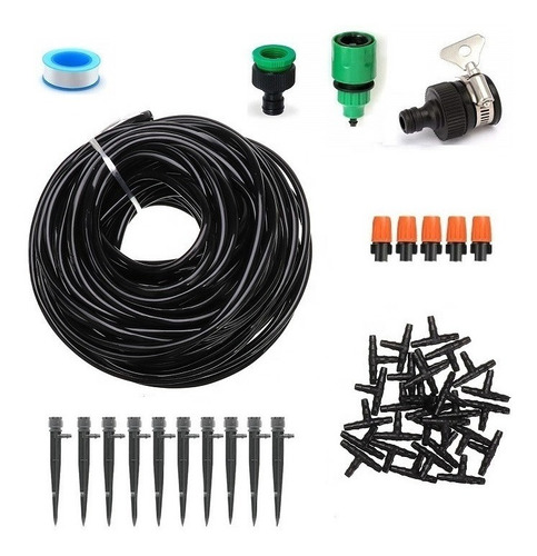 Imagen 2 de 10 de Kit De Riego Sistema Automático Por Goteo/aspersor Cerco Bal