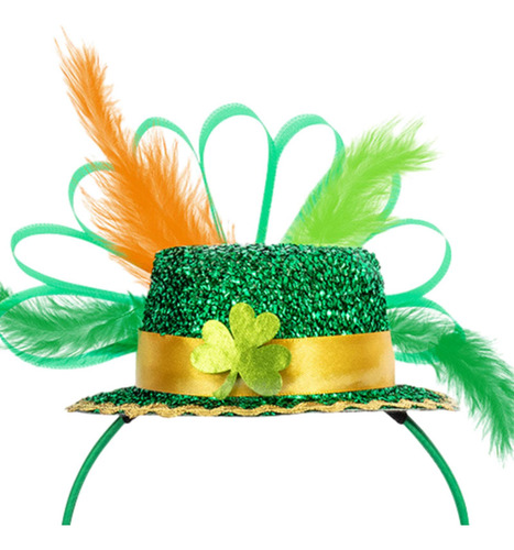 Diadema Del Día De San Patricio, Sombrero De Plumas,
