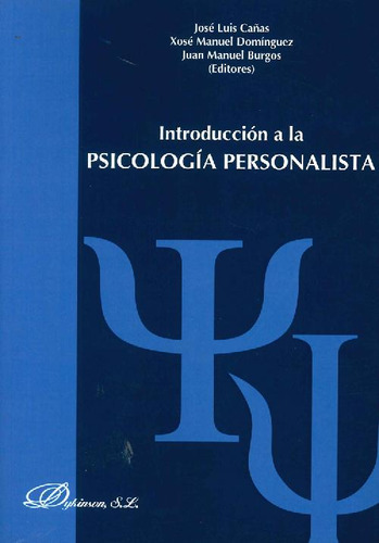 Libro Introducción A La Psicología Personalista De Juan Manu