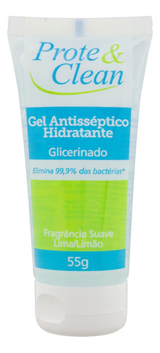 Álcool Gel Limão Prote & Clean Bisnaga 55g