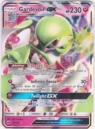 Pokémon TCG: Gardevoir GX (93/147) - SM3 Sombras Ardentes - Pokémon Company  - Jogos de Cartas - Magazine Luiza