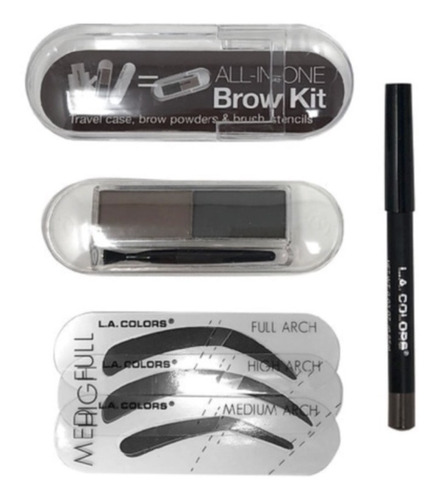 L.a. Colors - Browtiful Travel Ready Brow Kit Medium Dark