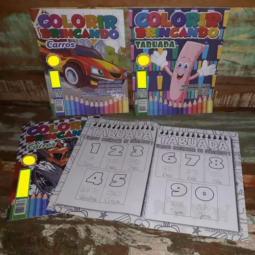 Kit 20 Revista De Colorir Pintar Infantil Desenhar Barato em