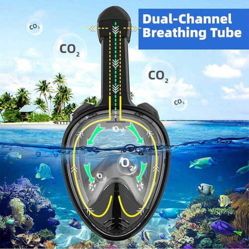 Máscara Buceo Abahub Anti-desn Cara Completa Snork/scuba