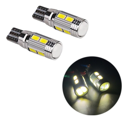 Par Faros Led T10 Lupa Canbus Pellizco Sin Señal Error 250lm