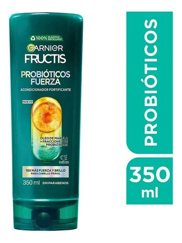 2 Pza Acondicionador Garnier Fructis Probióticos Fuerza 350