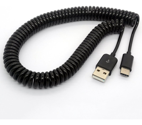 Cable Usb Tipo C Bshtu Con Resorte En Espiral Tipo C Mach...