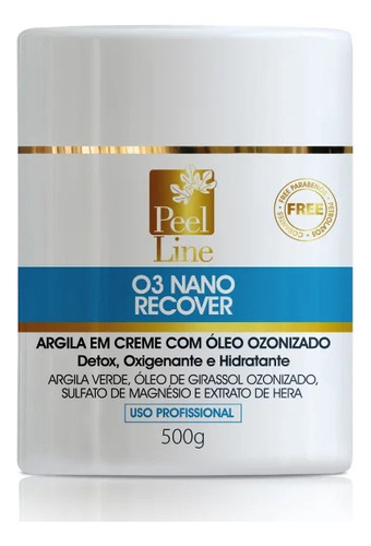  Argila Absorvível Ozonizada Corporal O3 Nano Recover 500g