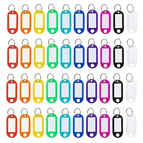 100pcs Llaveros Etiqueta Identificador Colores Surtidos