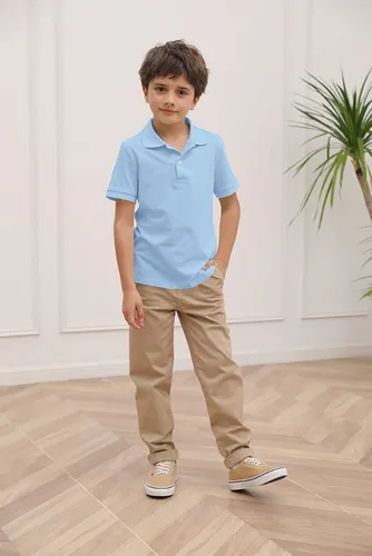 Playera Polo De Manga Corta Con Botones For Niños