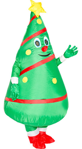 Disfraz Inflable Navideño Con Muñeco De Nieve De Papá Noel