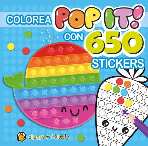Colorea Pop It ! Ballenas Con 650 Stickers - Guadal
