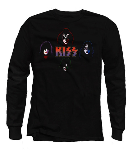 Playeras Kiss Rock Manga Larga Full Color Mod 02-18 Modelos