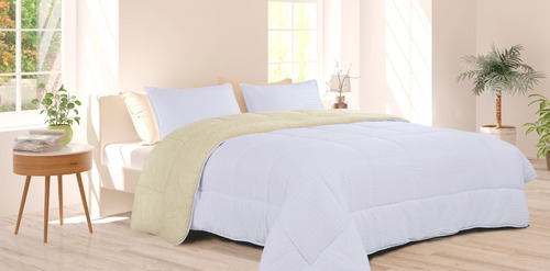 Imagen 2 de 6 de Acolchado Edredon Agnus Queen Size Con 2 Fundas De Almohada