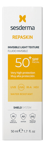Sesderma Repaskin Fluido Invisible Protector Solar Fps 50+ Momento de aplicación Día Tipo de piel Seca