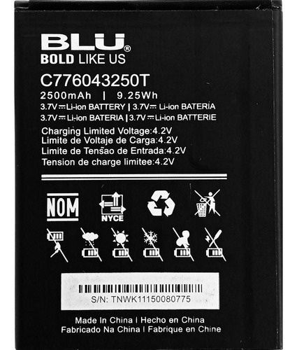 Bateria Pila Blu Grand 5.5 Hd G030 C776043250t Original