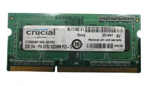 Comprar Memoria Ram Crucial 2gb 204-pin Ddr3 Sodimm Pc3-12  Ddr3  