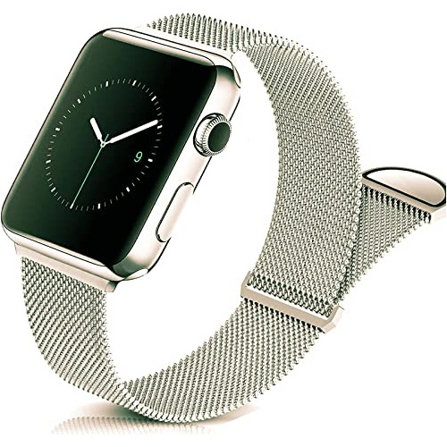 Banda Magnética Compatible Para Apple Watch, Banda De Acero
