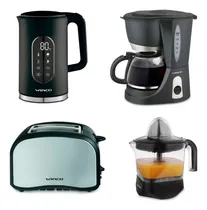 Comprar Combo Desayuno Winco Cafetera+pava 721+tostadora+exprimidor