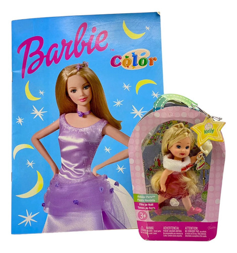 Barbie Paquete Kelly + Libro Para Colorear Vintage