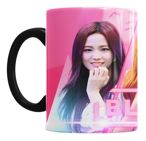 Taza Mágica Black Pink Cerámica Excelente Calidad