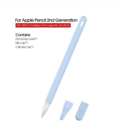 Funda Protector Silicona Para Apple Pencil 2 Doble Tapa