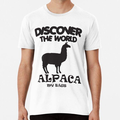 Remera Llama Alpaca World Travel Algodon Premium