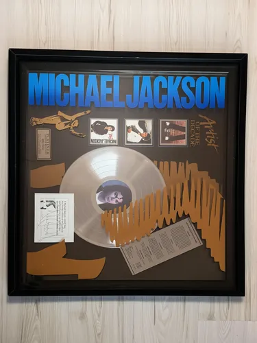 Quadro Michael Jackson Artist Of The Decade Disco Platina