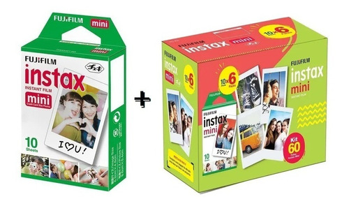 Filme Instantâneo Fujifilm - Instax Mini Com 70 Poses+brinde