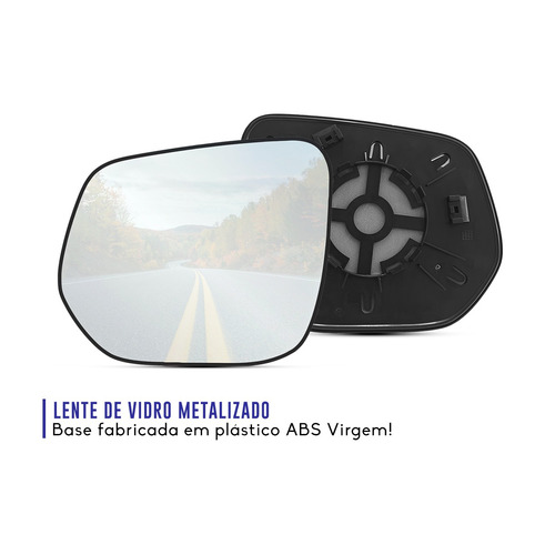 Lente Vidro Espelho Retrovisor S10 2012 2013 A 2016 Com Base