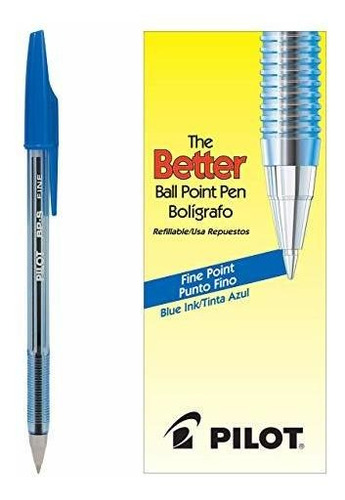 Bolígrafo - Pilot The Better Ballpoint Stick Pens, Fine Poin