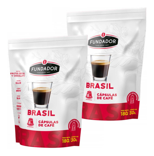 60 Cápsulas Café Brasil - Compatible Con Nespresso® Fundador
