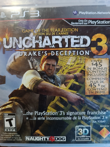Videojuego Uncharted 3 Ps3 Goty Edición 