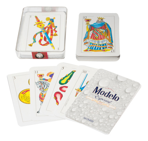 Cubilete Portadados Cervezas + 2 Barajas + Sujetador Barajas