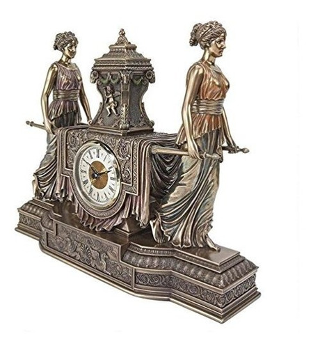 Diseño Toscano Versailles Doncellas Reloj Escultorico