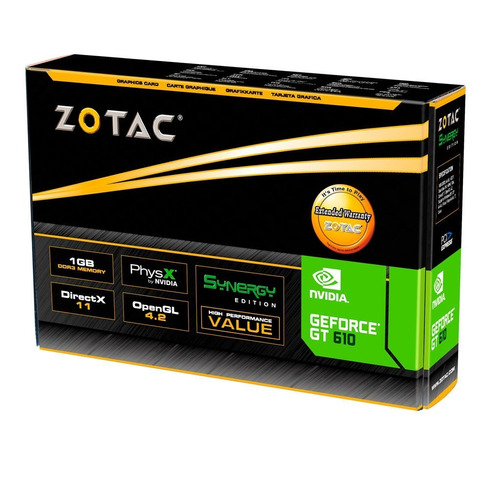 Placa De Video Geforce Zotac Gt 610 2gb Ddr3 64 Bits-nova