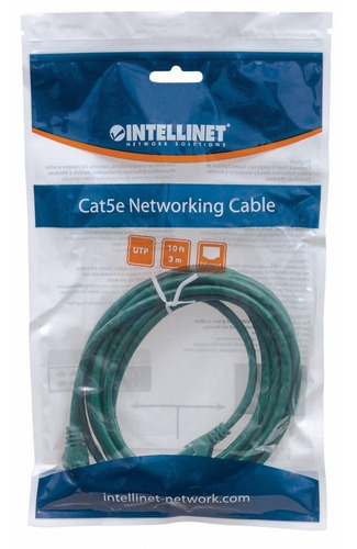 Intellinet Cable Parcheo 3m Cat6 Utp Rj-45 Macho Verde /vc
