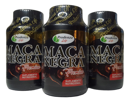 Maca Negra Pack X 3u 500 Ml . Premiun Total 300 Capsulas 